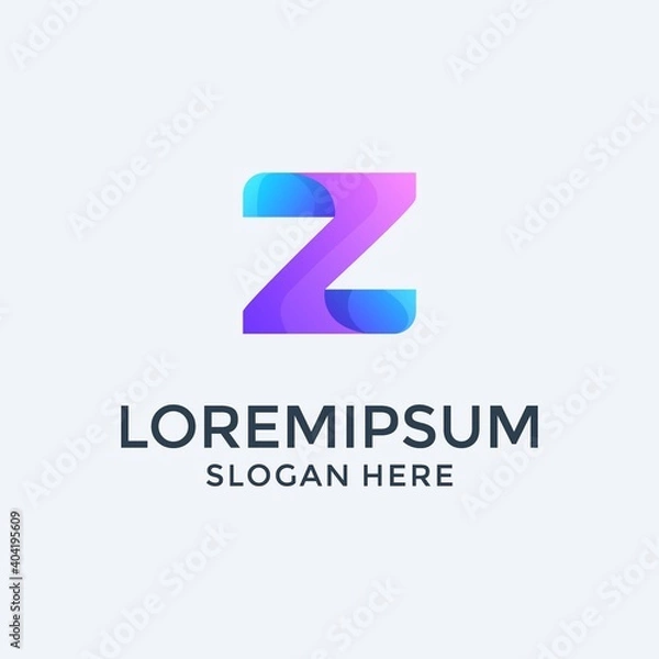 Fototapeta Colorful Letter Z Logo Design Template