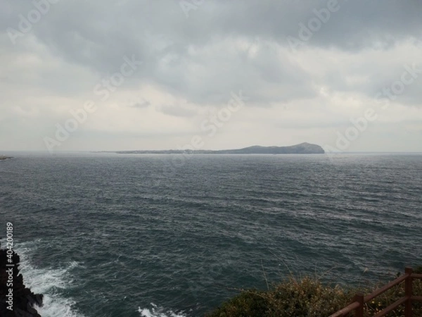 Fototapeta 대한민국 제주도 우도 성산일출봉