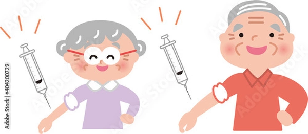Obraz 予防接種シニア男女