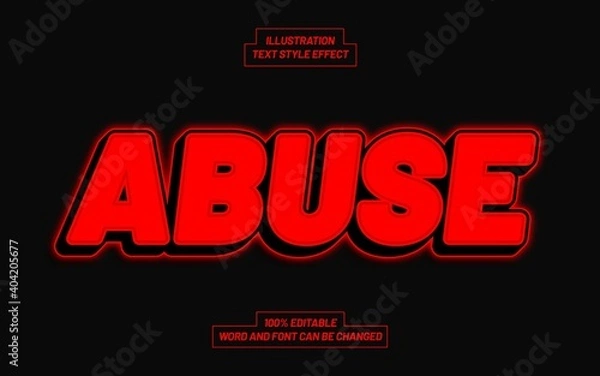 Fototapeta Abuse Text Style Effect