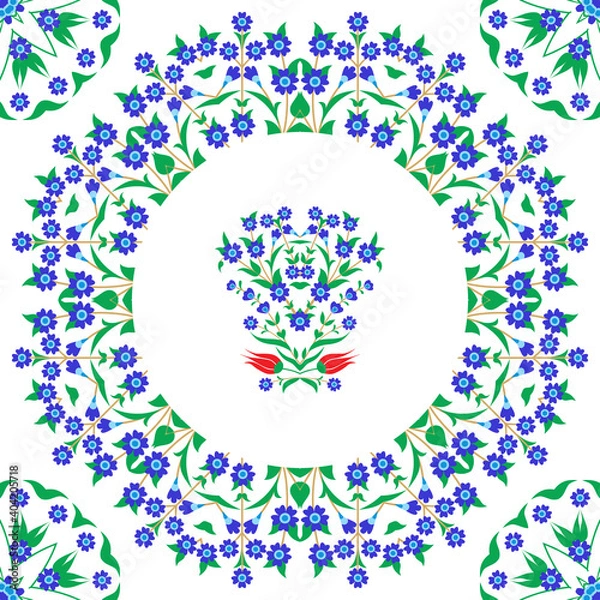 Obraz Floral frame, seamless pattern