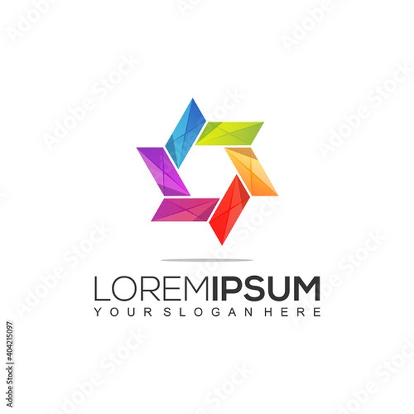 Obraz Modern Star Colorful logo Template