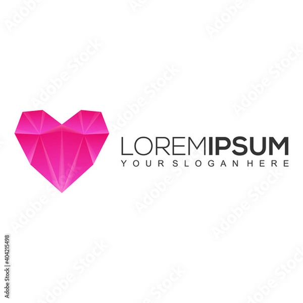 Obraz Valentine Love Logo Design Template