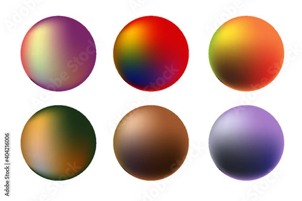 Fototapeta a set of gradient circles