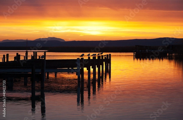 Fototapeta Ein Platz für den Abend