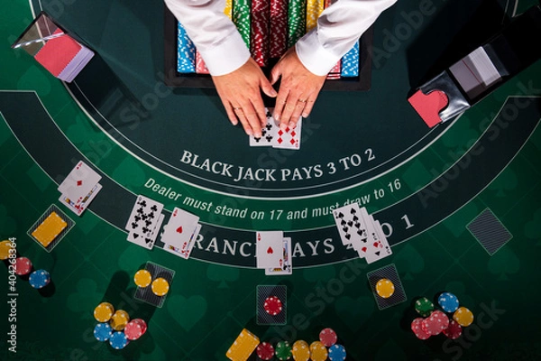 Fototapeta Casino Black Jack table