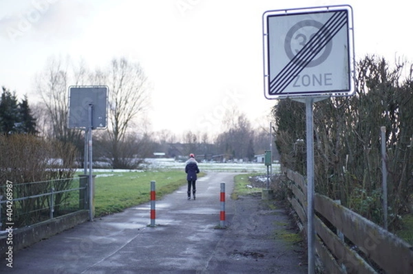 Obraz Straße Winter Schnee Landschaft