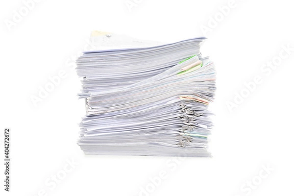 Fototapeta Stack of Documents isolated on white background