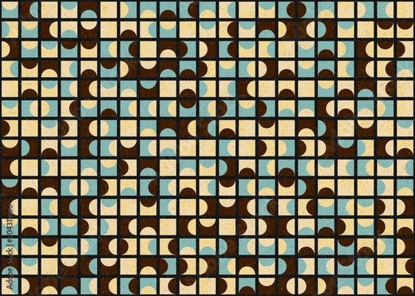 Fototapeta Abstract Geometric Pattern generative computational art illustration