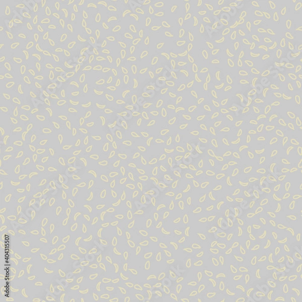Fototapeta Gray and yellow floral leaves background. Abstract stylized leaves. Pale color seamless pattern. Leaf vector illustration. 60s-style pastel gray-yellow leaves.