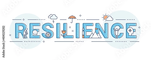 Obraz Resilience, Coping with Stress and Crisis. Vector Design