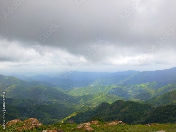 Fototapeta landscape with clouds