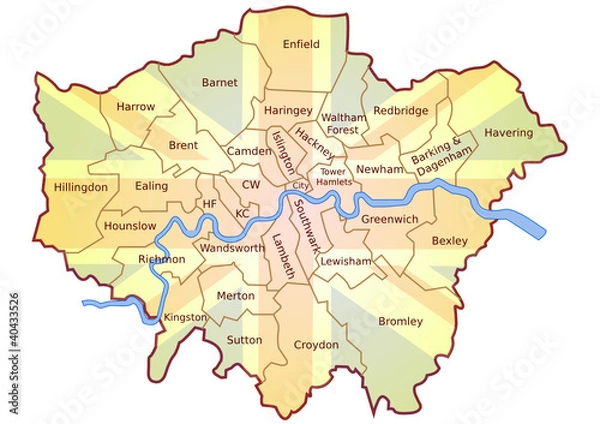 Obraz Plan de Londres