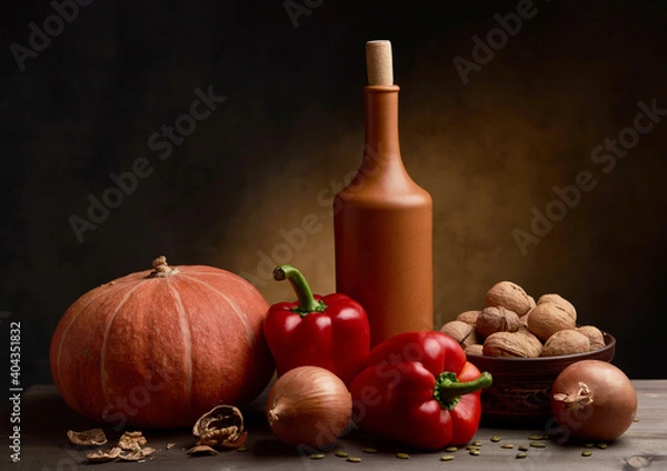 Obraz Rustic still life with vegetables