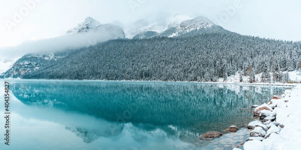 Obraz Blue lake in a winter mountains