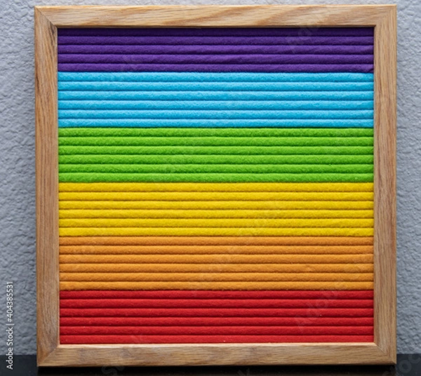 Obraz Rainbow Felt Letter Board Blank
