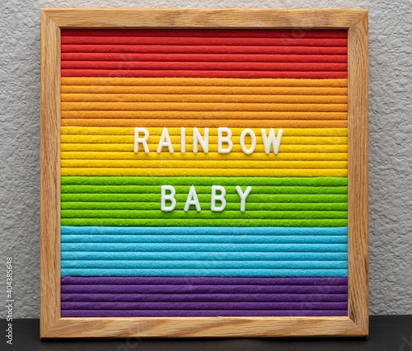 Obraz rainbow felt board with white letters