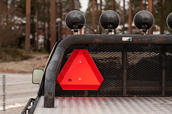 Fototapeta warning triangle for slow-moving vehicles