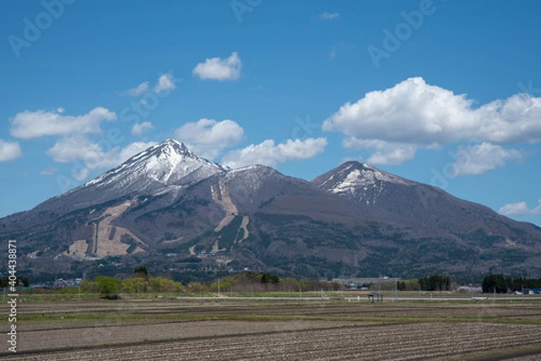 Obraz 冠雪した紅葉の会津磐梯山