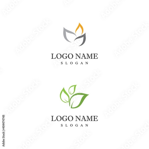 Fototapeta Leaf Logo Template vector symbol nature