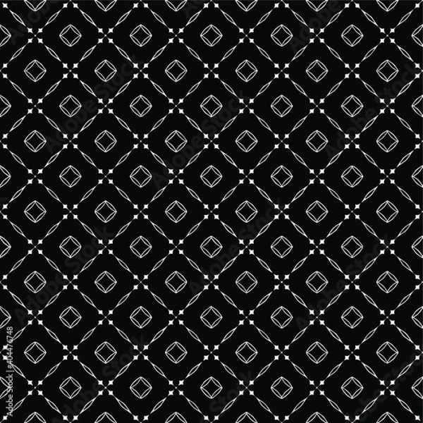 Fototapeta  Black and white texture. Abstract seamless geometric pattern. 