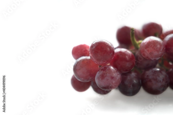 Fototapeta Fresh of purple grape isolated on a white