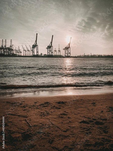 Obraz Strandblick auf Hafen