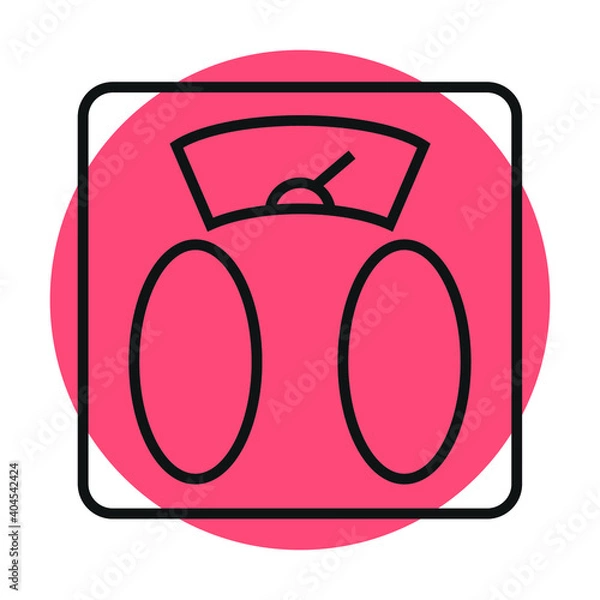 Obraz Weight scale line icon vector