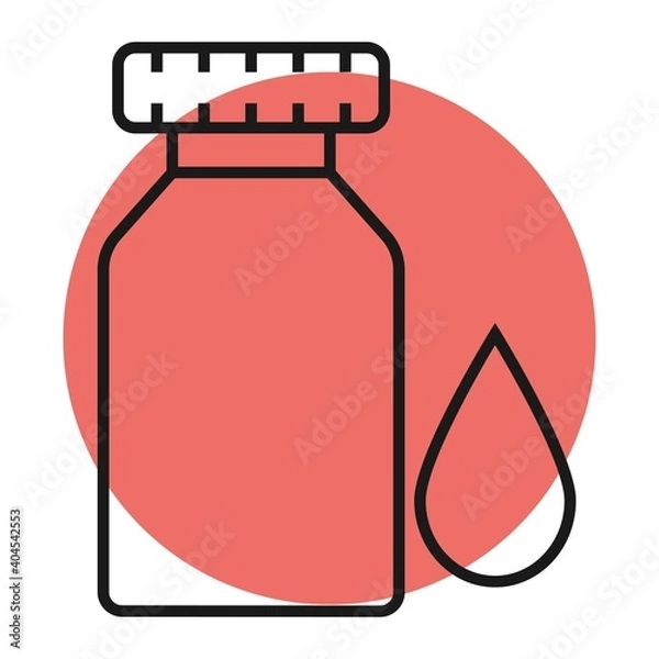 Obraz Medicine bottle icon vector illustration