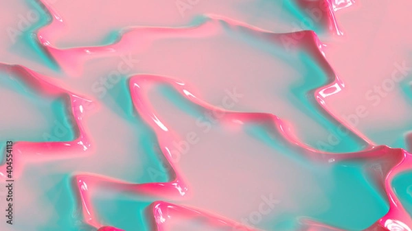 Obraz abstract pink blue liquid 3d barbie background