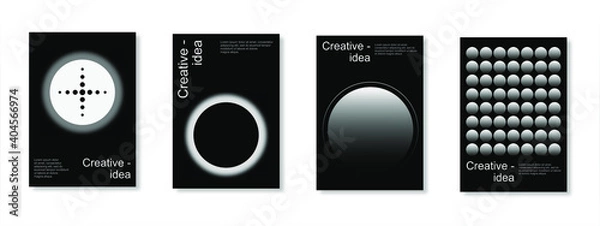 Fototapeta Minimalism design company identity brochure template collection. Business presentation vector vertical orientation front page mock up set. Corporate report cover abstract geometric illustration design