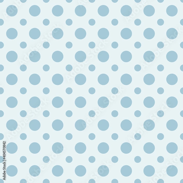 Fototapeta This is a seamless pattern of polka dots on a blue background.