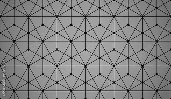 Fototapeta The geometric pattern with lines. Seamless vector background. Black and gray texture. Graphic modern pattern. Simple lattice graphic design