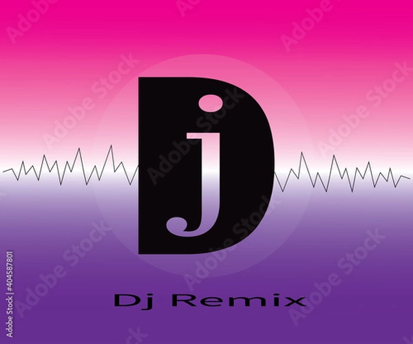 Fototapeta DJ background with a text