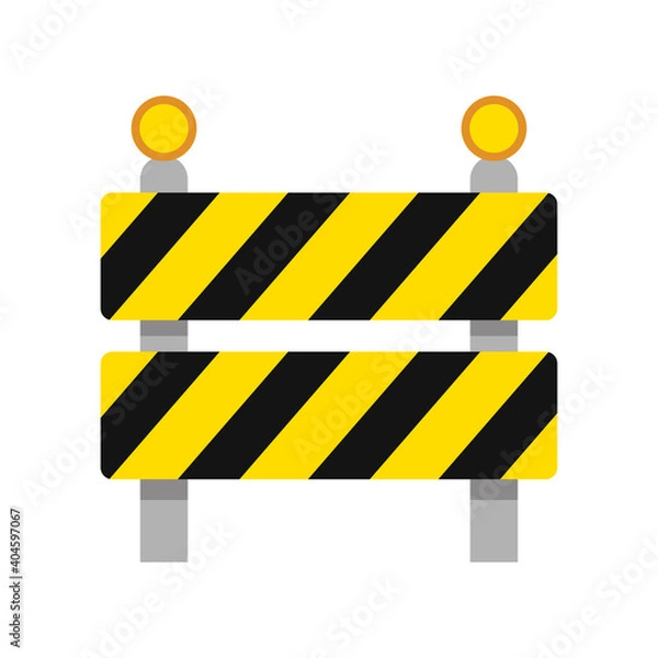 Fototapeta Barricade block vector. fence vector. wallpaper. free space for text. construction.