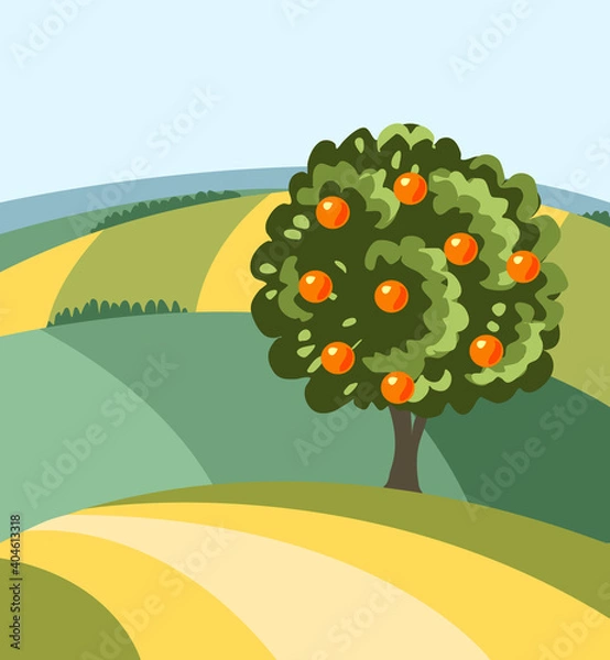 Obraz Fruit tree landscape.
