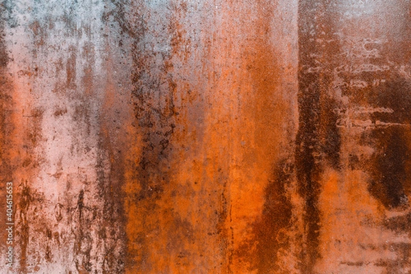 Fototapeta Rusty Grunge Rough Textured Steel Plate Surface Background