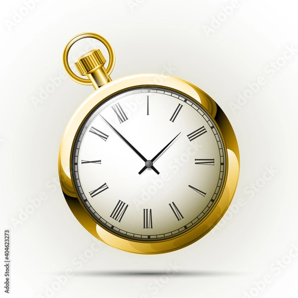 Fototapeta Antique Countdown. Pocket Analog timer icons set, illustration, Old Clock picture, watch icon