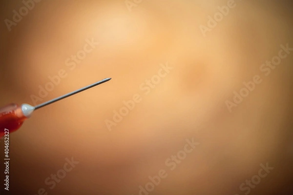 Obraz Injection needle for covid vaccination.