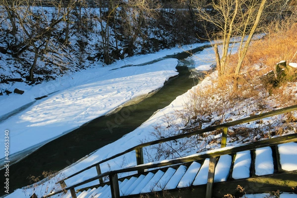 Fototapeta bridge in winter