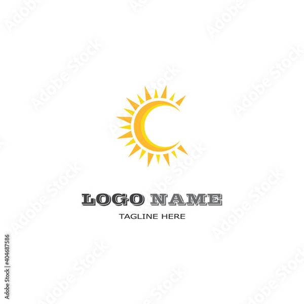 Fototapeta Sun Vector illustration Icon Logo Template design