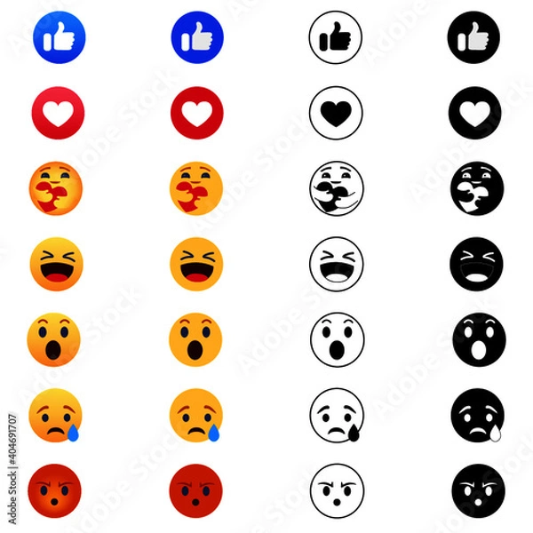 Fototapeta Facebook icon set 