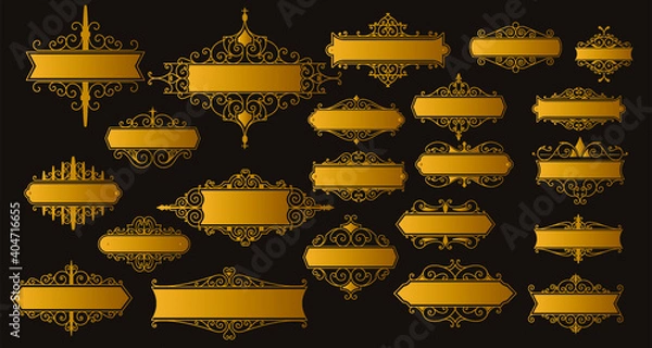 Fototapeta Vector Set: Calligraphic Design Elements And Page Decoration, Vintage Frame Collection