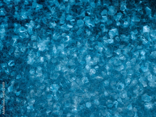 Obraz Close up macro and abstract image of blue soap bubbles