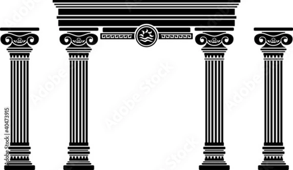 Obraz fantasy arch and columns. stencil. sixth variant