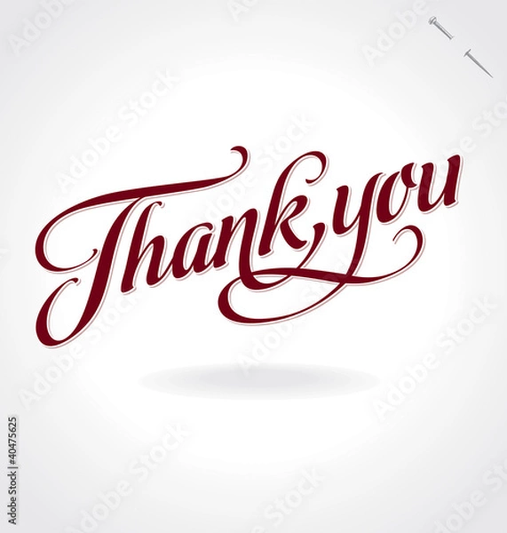 Obraz 'thank you' hand lettering (vector)