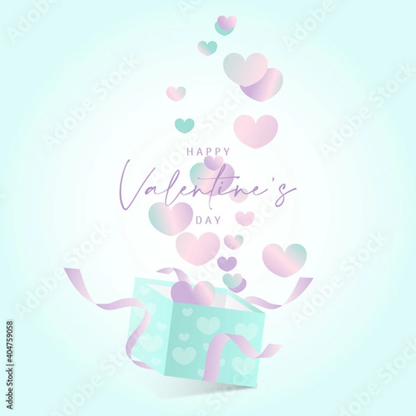 Obraz Open Gift box for valentine's day