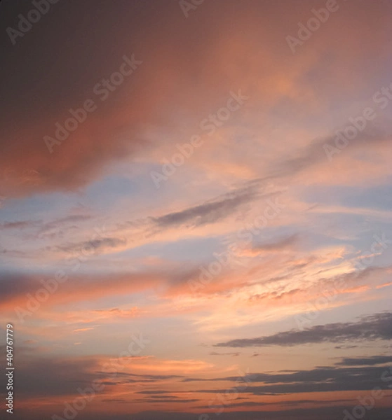Obraz Blue sky, sunrise, sunset, clouds abstract texture background