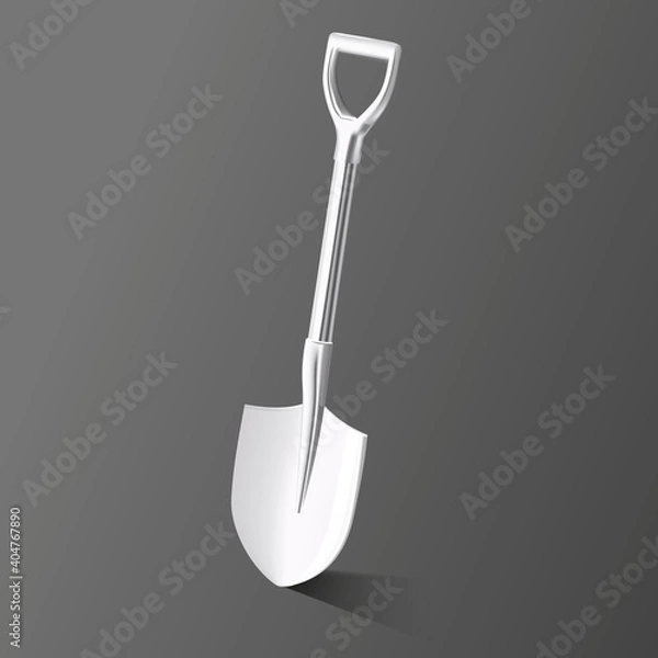 Obraz Isolated Silver Shovel vector illustration