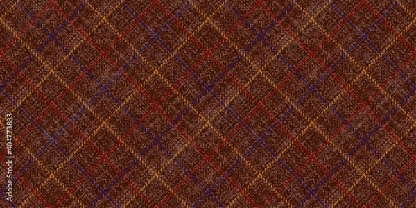 Obraz fabric texture of classic english tweed, checkered diagonal gingham repeatable ornament for traditional  men's wool suit, plaid, tablecloths, shirts, tartan, clothes, dresses, bedding